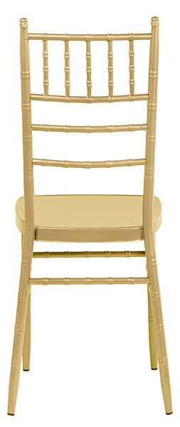 Scaun de nuntă american Chiavari cu pernă – culoare aurie