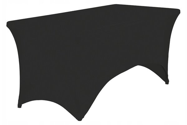 Husa neagră flexibilă pentru o masă de banchet 240x86cm