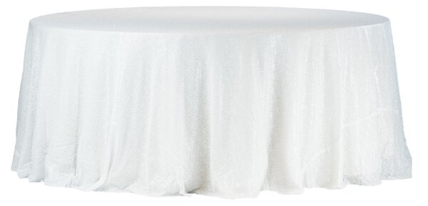 Masa cu paiete albe, diametrul de 340 cm