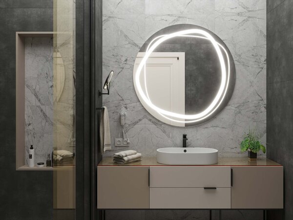 Oglindă LED rotundă C9 premium