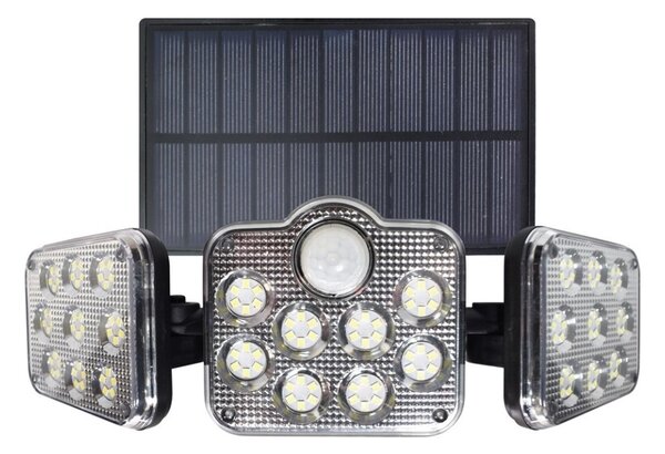 Proiector solar LED 20W cu senzor mișcare, 3,7V 1200mAh IP44 + telecomandă