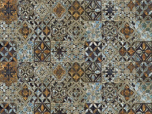 Fototapet Model de epocă ornamentat cu dale florale, Populare fototapet, Populare fototapet, u71926 - Muralas.ro