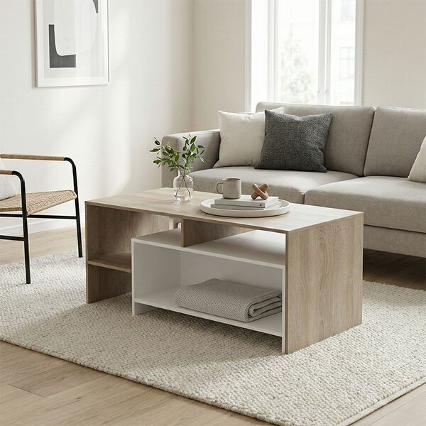 Masuta De Cafea Calina Sonoma - Alb 120x60x52.8 Cm