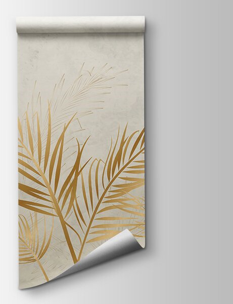 Fototapet Frunze de palmier elegante pe fundal neutru, Fototapet frunze, Fototapet populare, u72114 - Tapeko.ro