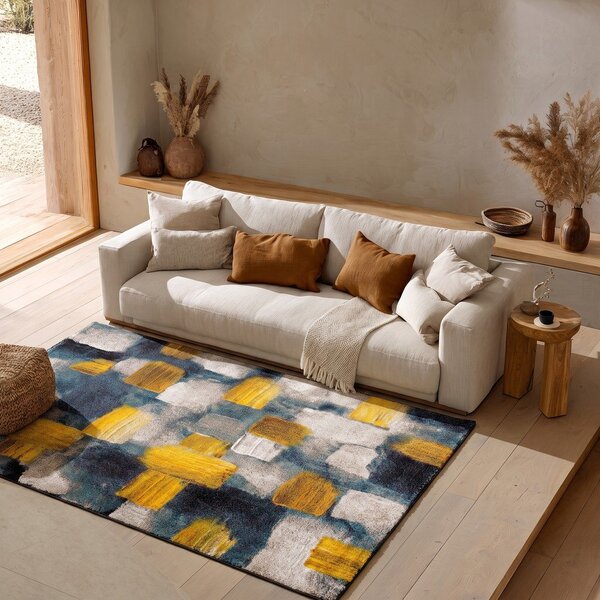 Covor Universal Lienzo, 120 x 170 cm, albastru - galben
