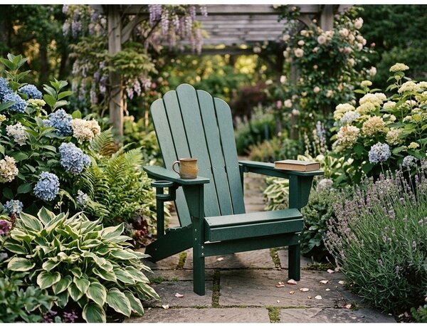 Fotoliu de grădină verde din plastic Adirondack – Bonami Selection