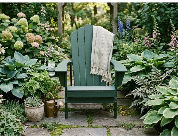 Fotoliu de grădină verde din plastic Adirondack – Bonami Selection