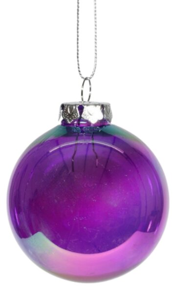 Decoratiune de Craciun din sticla FAIRY PURPLE 10 cm, mov
