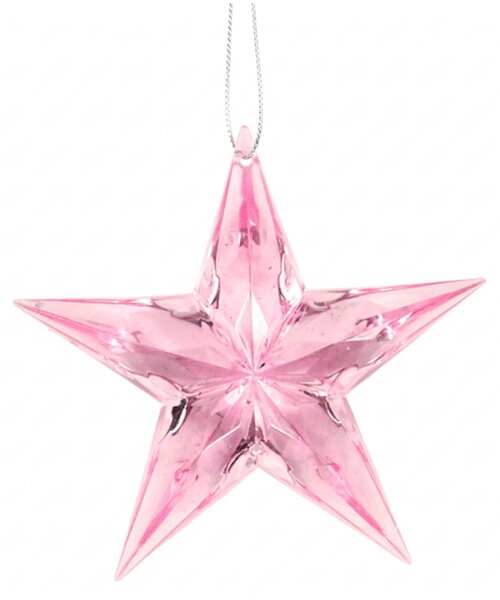 Decoratiune de Craciun DIAMOND STAR 9 cm, roz