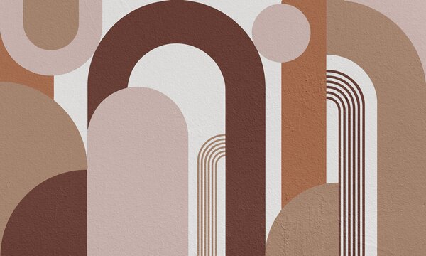 Fototapet Forme abstracte în tonuri pământii, Fototapet designer, Fototapet populare, u73102 - Tapeko.ro