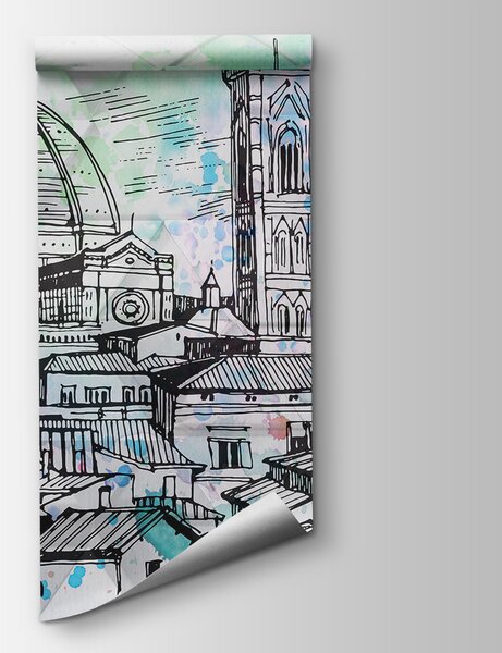 Fototapet Desenul unui oraș, Fototapet skyline, Fototapet populare, u73448 - Tapeko.ro