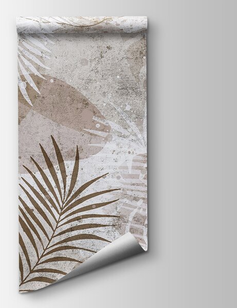 Fototapet Modele botanice elegante în tonuri neutre, Fototapet jungle, Fototapet populare, u73584 - Tapeko.ro