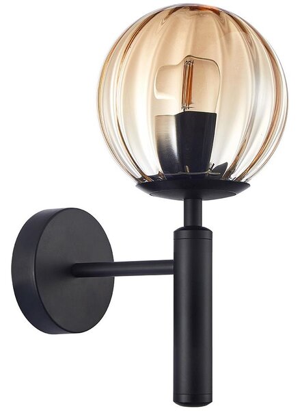 Aplică RAVENA 1xE27/5W/230V auriu/negru ITALUX WL-2324-1 BK+AMB