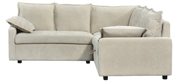 Coltar extensibil, Lounivo, Bej, 215x215x84 cm