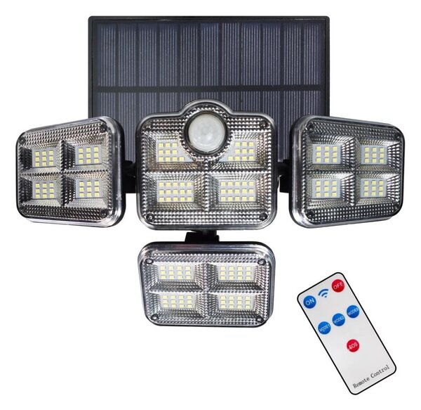 Proiector solar LED 30W/3,7V 2400 mAh IP47 cu senzor mișcare și crepuscul + DO