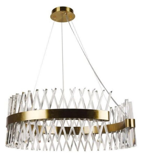 Lustră LED dimabilă pe cablu LED/175W/230V 3000-6500K auriu + telecomandă