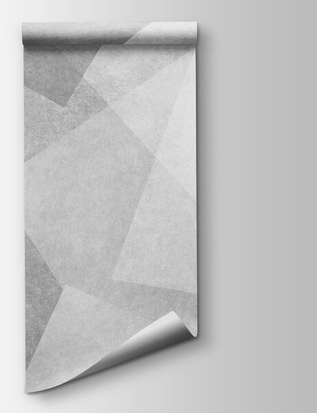 Fototapet Fond gri și alb, Fototapet geometric 3D, Fototapet populare, u74057 - Tapeko.ro
