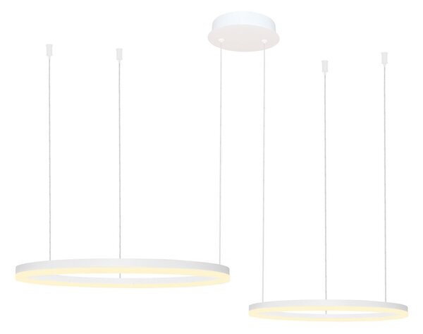 Azzardo AZ4977 - Lustr LED HALO 90W 230V alb cu telecomandă, dimabil