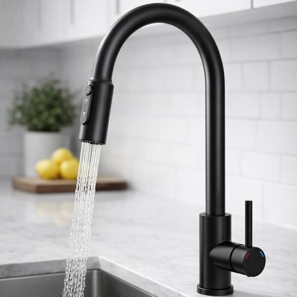 Ruvetti Camellia baterie pentru filtru apă pe picior negru 1004MB