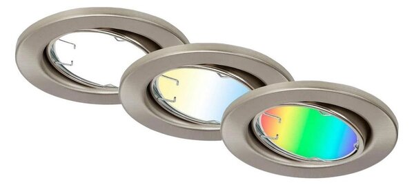 SET 3x corp de iluminat LED RGBW dimabil pentru baie GU10/4,9W/230V Tuya Brilo + telecomandă
