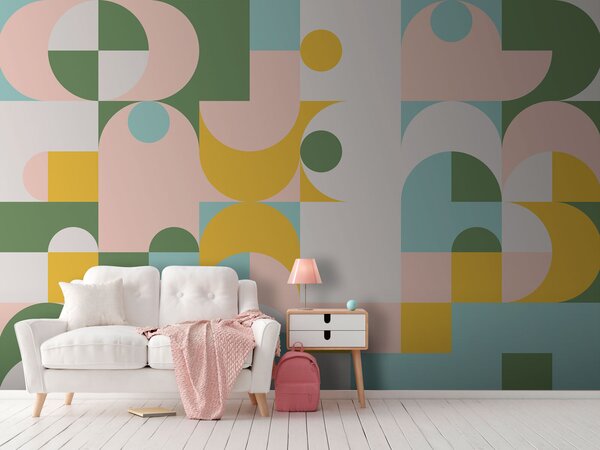 Fototapet Model colorat cu cercuri și puncte, Fototapet designer, Fototapet populare, u74447 - Tapeko.ro
