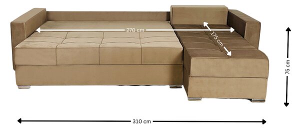 Coltar Extensibil Claudia XXL Maro Deschis