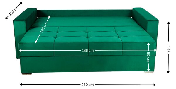 Canapea Extensibilă Claudia Bonell Max, Verde