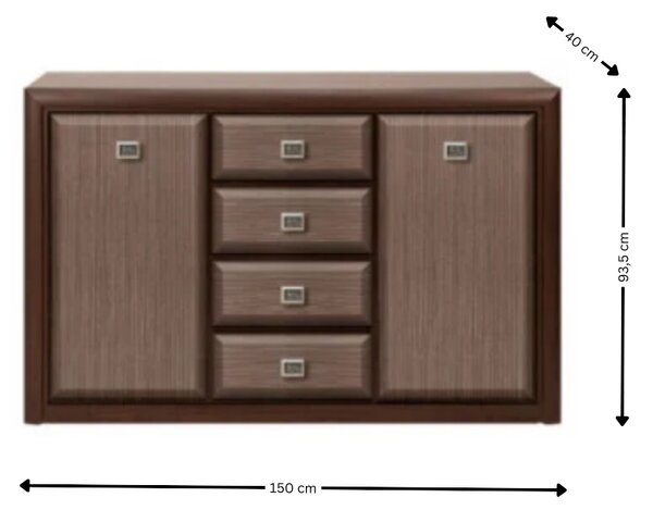 Comoda Koen MDF KOM2D4S