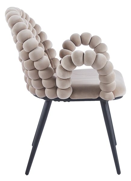 Scaun Living Tapitat KJC376, Bej