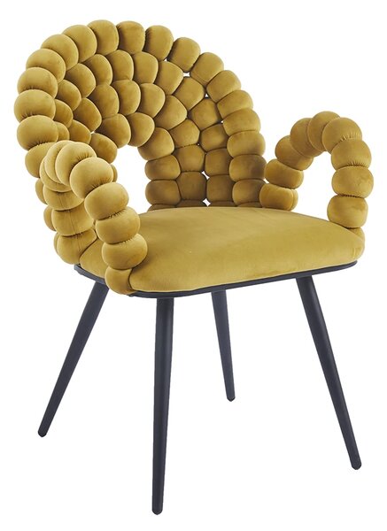 Scaun Living Tapitat KJC376 Galben