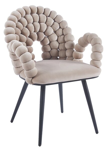 Scaun Living Tapitat KJC376, Bej