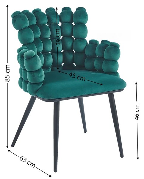 Scaun Living Tapitat KJC374 Verde