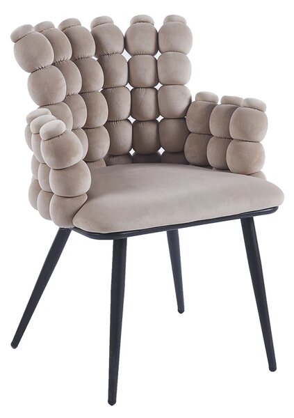 Scaun Living Tapitat KJC374, Bej