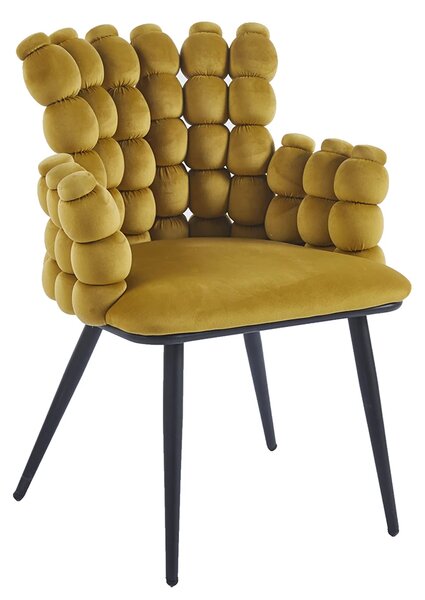 Scaun Living Tapitat KJC374 Galben