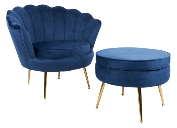 Set Marbella Fotoliu cu Masuta Living KJL214 Albastru