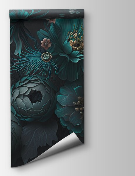 Fototapet Aranjament floral elegant în tonuri reci, Fototapet flori 3D, Fototapet populare, u75405 - Tapeko.ro