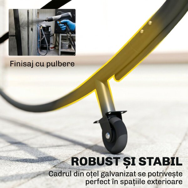 Outsunny plajă balcon parasolar dublu matrimonial | Aosom Romania