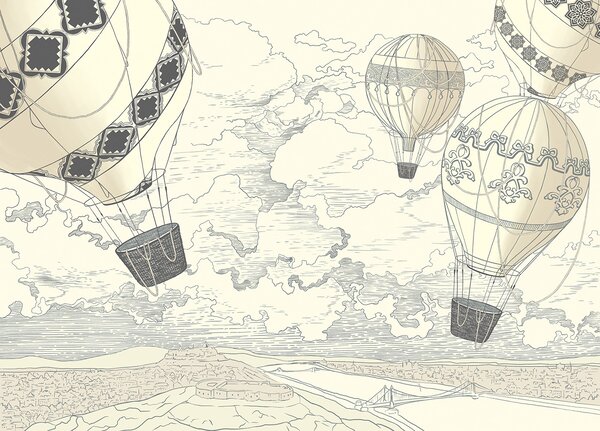 Fototapet Desenul unui balon cu aer cald, Populare fototapet, Populare fototapet, u75816 - Muralas.ro