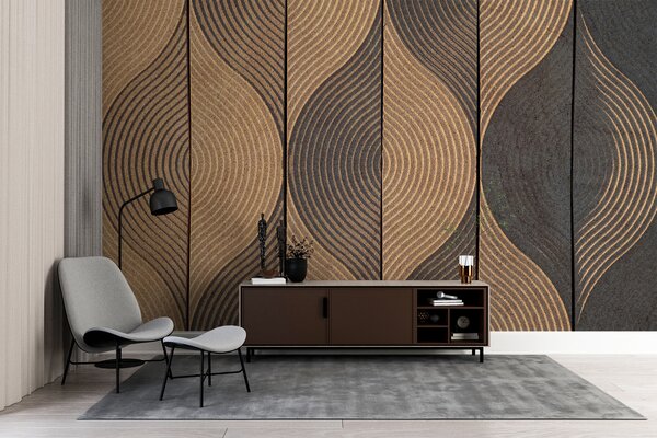 Tapet Valuri în stil oriental, Fototapet Geometrie, u75837 : Uwalls.ro