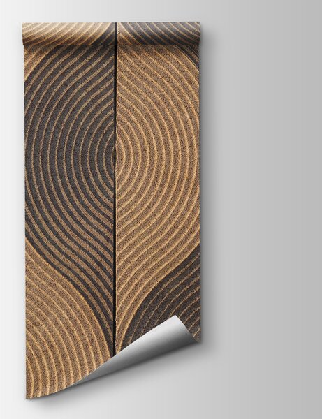 Fototapet Linii fluide în tonuri pământii, Fototapet geometric 3D, Fototapet populare, u75837 - Tapeko.ro
