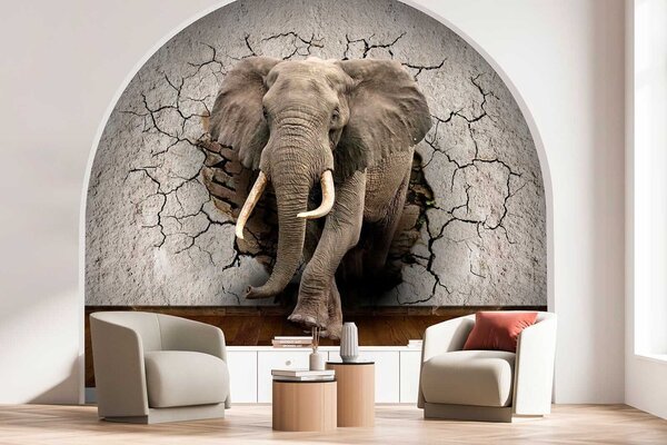 Fototapet Un elefant care iese la suprafață, Fototapet animale, Fototapet populare, u77854 - Tapeko.ro