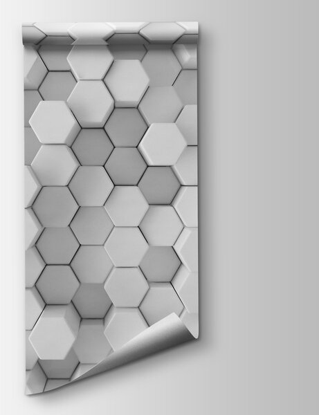Fototapet Grup de hexagoane albe, Fototapet 3D, Fototapet populare, u77886 - Tapeko.ro