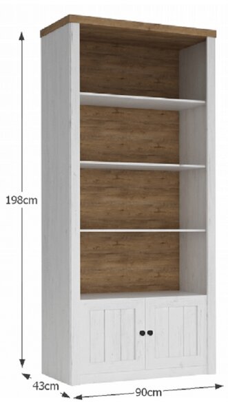 KONDELA Etajeră R1, pin Andersen/stejar lefkas, PROVANCE
