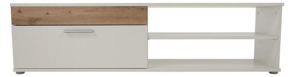 KONDELA Perete living, alb / stejar artizanal, KEVIN