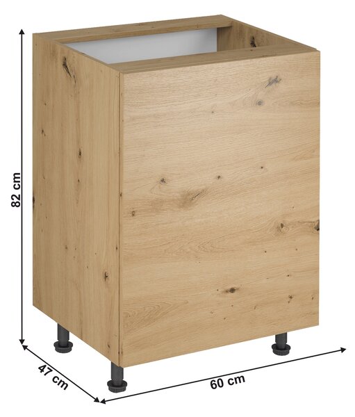 Dulap inferior de bucătărie D60 Langari (Stejar artisan) (S). 1016856