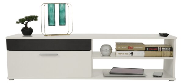 KONDELA Perete living, alb / negru, KEVIN