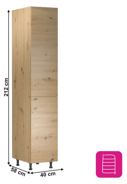 Dulap de bucătărie pentru alimente D40SP Langari (stejar artisan) (S). 1016861