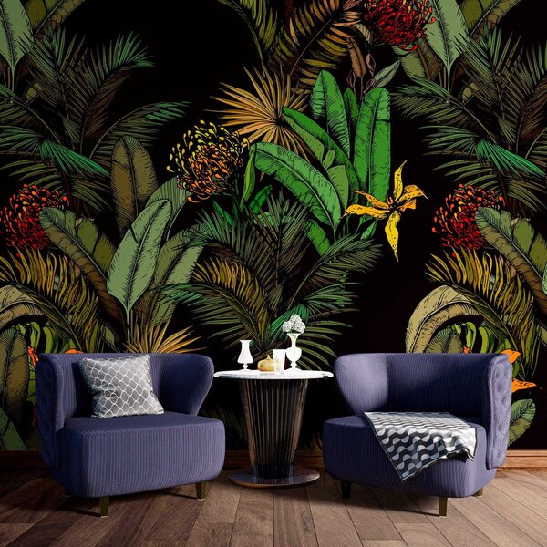 Fototapet Model de plante tropicale, Fototapet frunze, Fototapet populare, u79699 - Tapeko.ro