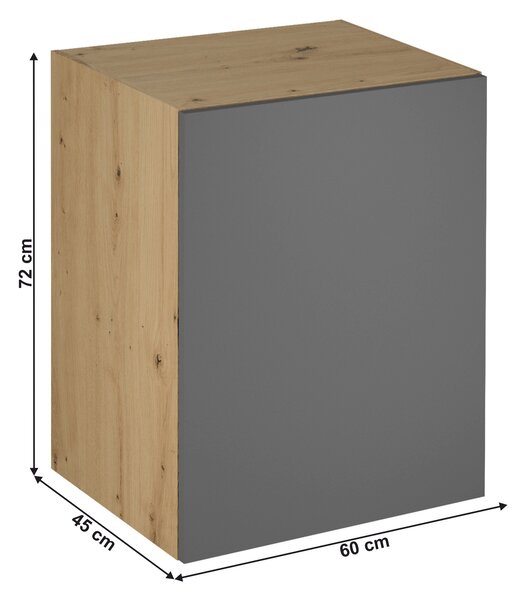 Dulap superior de bucătărie G60G Langari (stejar artisan + gri mat) (S). 1016905
