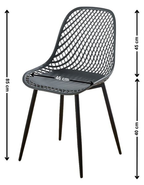 Scaun PP210MH Plastic Gri